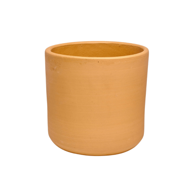 deep cylinder clay planter raw clay