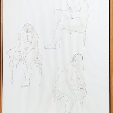 Three Seated Nudes by Judith Brown 