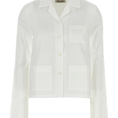 Miu Miu Women White Poplin Shirt