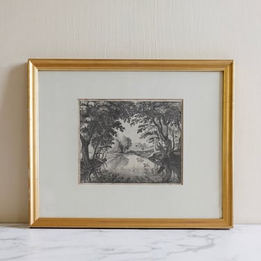 18th century French framed engraving