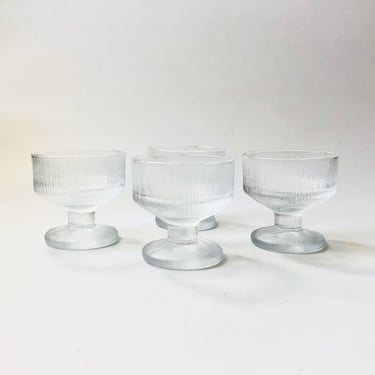 Textured Glass Coupes - Set of 4 