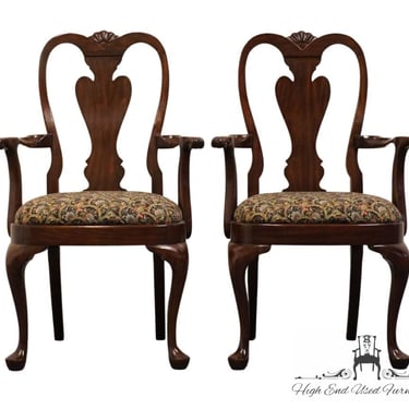 Set of 2 HARDEN FURNITURE Solid Cherry Traditional Style Dining Arm Chairs 