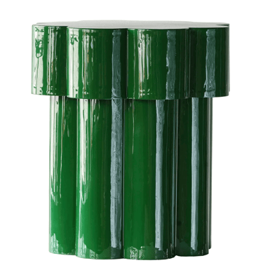 Emerald Flower Side Table