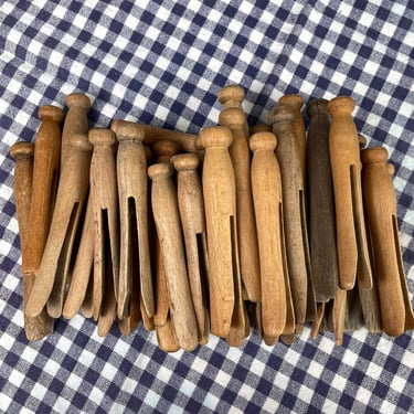 Weathered clothespins - 36 vintage 4