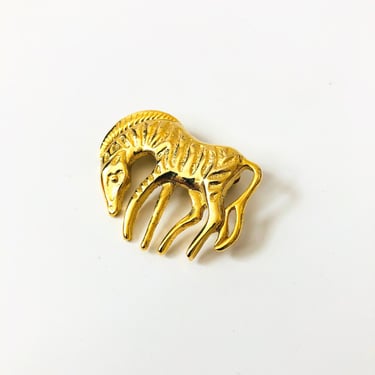 Vintage Zebra Brooch 