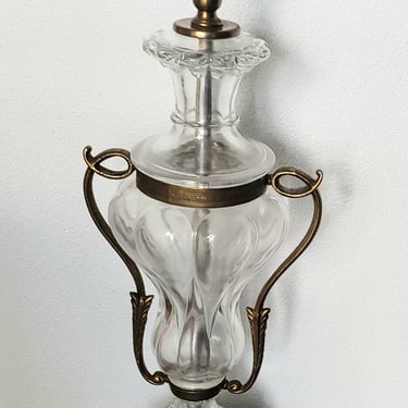 Rare Vintage ART Nouveau Clear Glass Table Lamp 