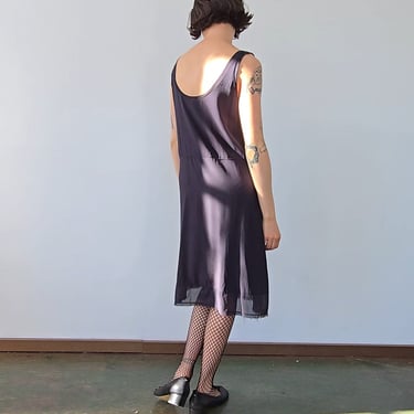 Black Silk Stretch Slipdress (S)