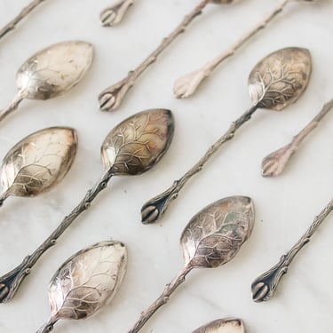 Art Deco Silver Coffee Spoons, Set of 4