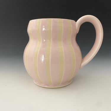 Mug - Pink and Gold Striped 