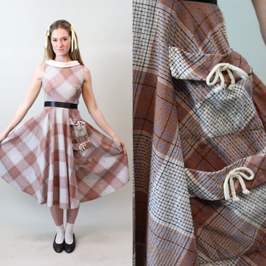 1950s JONATHAN LOGAN swiss dot cotton full skirt dress xs | new spring summer 