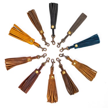 Leather Tassel |  Leather Key Chain | Leather Fob | Made in USA 