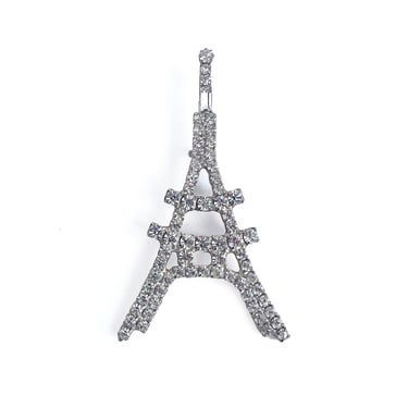 Vintage Paris Souvenir Brooch, Eiffel Tower Rhinestone Brooch, Vintage French Souvenir Brooch, Novelty Pin, Gift for Her 