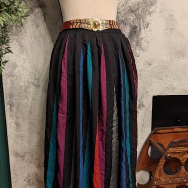 Multicolor Striped Vintage Skirt XS 