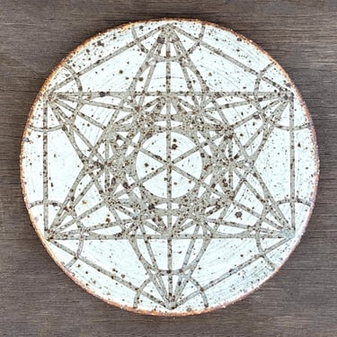 Ceramic Trivet/ Catch all plate- Speckled White 