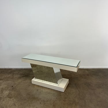 Mirrored and Lacquer Console Table 