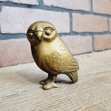 Vintage Brass Owl 