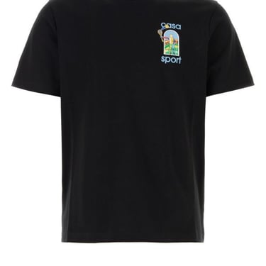 Casablanca Unisex Black Cotton T-Shirt