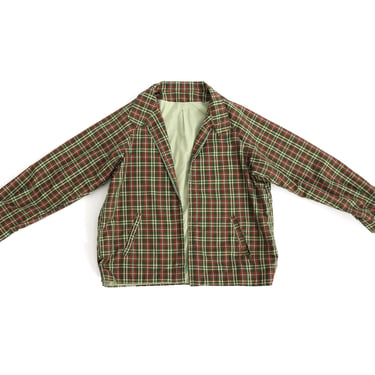 60s mens plaid jacket | Vintage 1960s red & green plaid jacket 