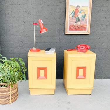 Custom 1950s Side Tables with Storage