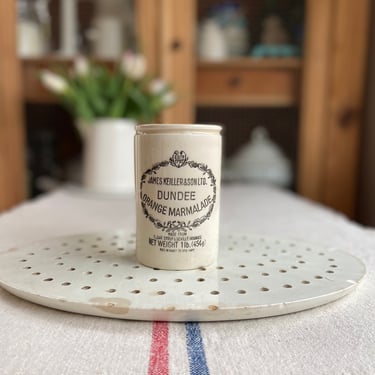 Beautiful vintage English Marmalade pot filled with essential lavender soy wax candle 