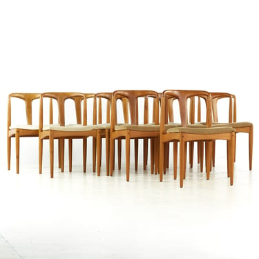 Johannes Andersen for Uldum Mobelfabrik Mid Century Teak Juliane Chairs - Set of 12 - mcm 