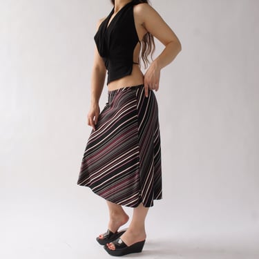 2000s Slinky Striped Skirt - W31