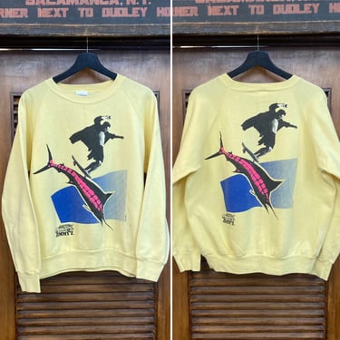 Vintage 1980’s Dated 1984 Jimmy’Z Skate Two-Sided New Wave Skateboard Photoprint Sweatshirt, 80’s Vintage Clothing 