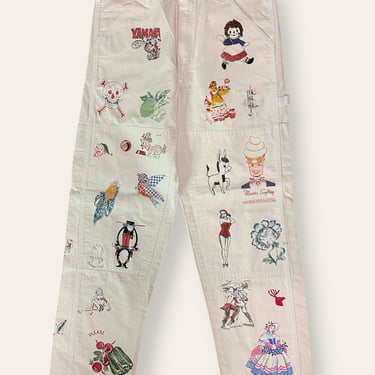 Vintage 1970’s Test Print Transfer Painter Pants W:35