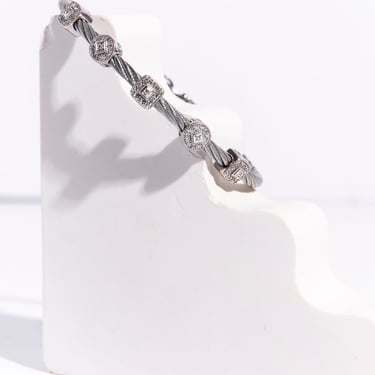 CHARRIOL White Gold &amp; Steel Diamond Bracelet