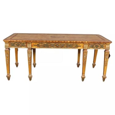 Henredon Grand Provenance English Adams Style Decorated Carved Writing Desk