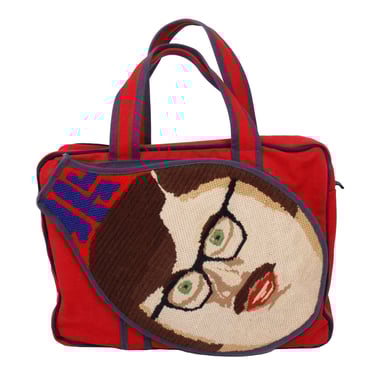 Canvas Needlepoint Tennis Bag