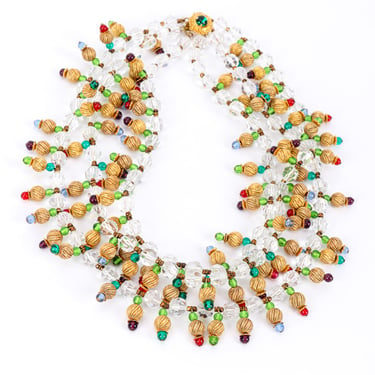 3-Strand Beaded Necklace