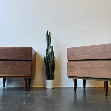 Mid Century Modern Refinished Nightstands by American of martinsville 