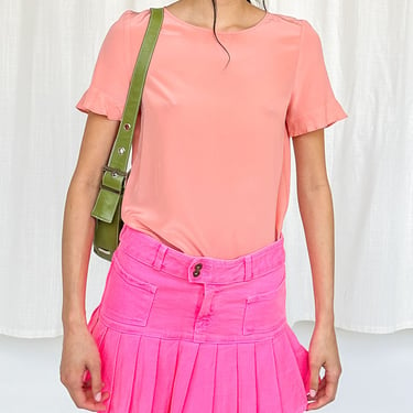 Von Dutch Pink Micro Mini Pleated Skirt (XS-S)