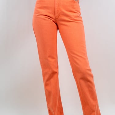 1980's deadstock LEE RIDER orange jeans