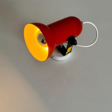 Vintage wall lamp / retro ceiling lamp / night lamp / Red lamp / adjustable / antique spotlight / Space Age / Atomic / 1970s 