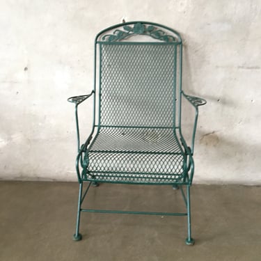 Salterini Style Iron Spring Patio Chair - 4