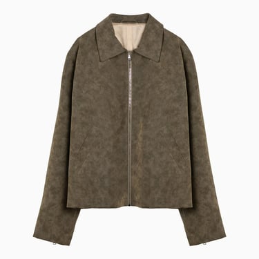 Sefr Moss-Coloured Bardem Jacket In Synthetic Suede Men