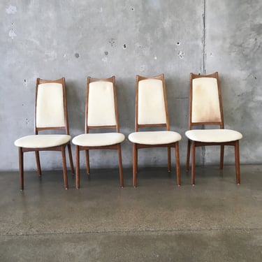 Set Of Four Walnut Chairs By Mobelfabrik, Denmark