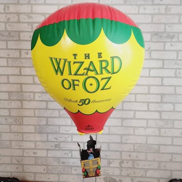 1989 50th Anniversary Wizard of Oz Blow Up Hot Air Balloon MGM Turner Entertainment Advertisement 