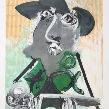 Portrait d'Homme au Chapeau, Pablo Picasso (After), Marina Picasso Estate Lithograph Collection 