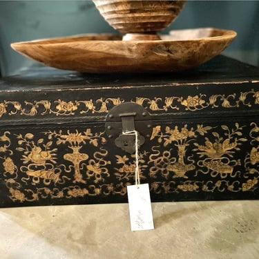 Antique Tooled Leather Box/Trunk