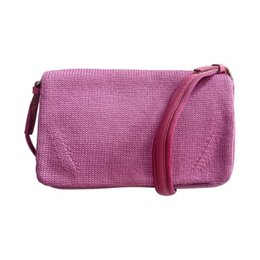 Prada Pink Knit Shoulder Bag