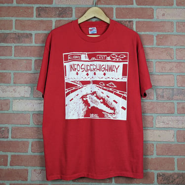 Vintage 90s Information Superhighway ORIGINAL Union Tee - Extra Large 