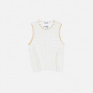 White Crochet Vest