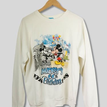 Vintage 1988 Disney Mickey's 60th Birthday Crew Neck Sweater sz XL