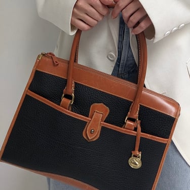 Classic Vintage Dooney & Bourke Two-Toned Leather Bag