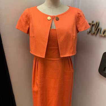 Orange 2 Piece Piquet Dress by Donna Morgan 