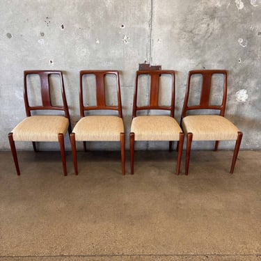 Set of Four Vintage D-Scan Teak Dining Chairs