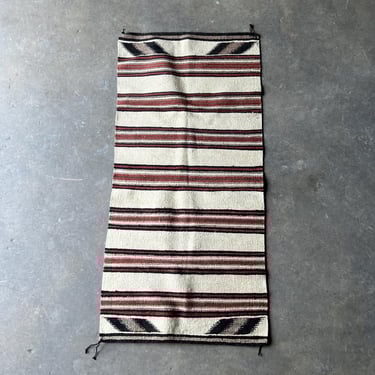 Vintage Southwestern Striped Rug Textile 